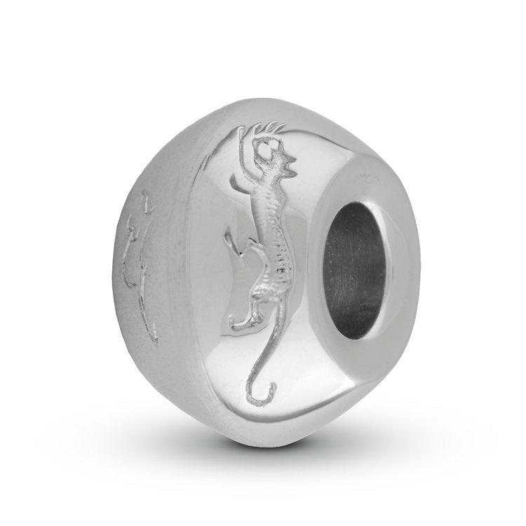 Glanzende Dieren assieraad Memorial Bead van 925 Sterling zilver Handgemaakt en Personaliseerbaar