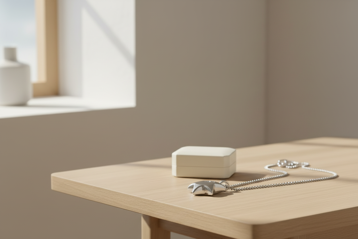 Sterling Silber Ascheanhänger silberfarben Aurora glatt