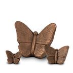 Keramische mini urn Mariposa met bronzen vlindermotief