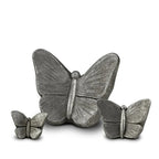 Keramische mini urn Mariposa met zilverkleurige vlinderdetails