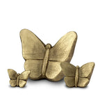Keramische keepsake urn Mariposa met goudkleurige vlinderdetails
