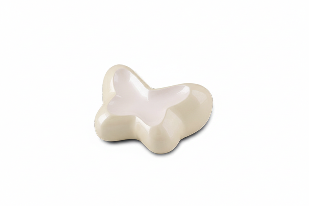 Metall Miniurne silberfarben mit Schmetterling