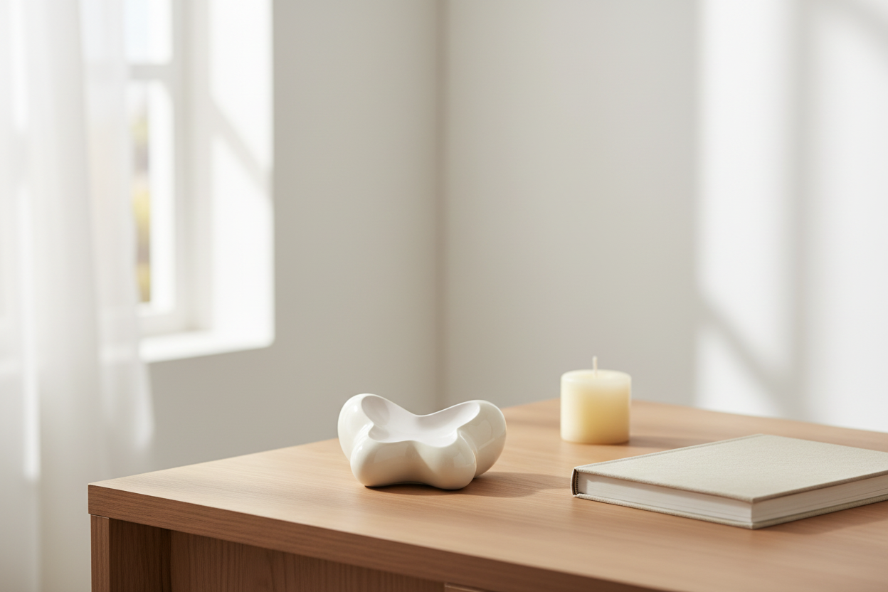 Metall Miniurne silberfarben mit Schmetterling