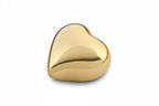 Messing keepsake urn met hartvorm en zachte afwerking