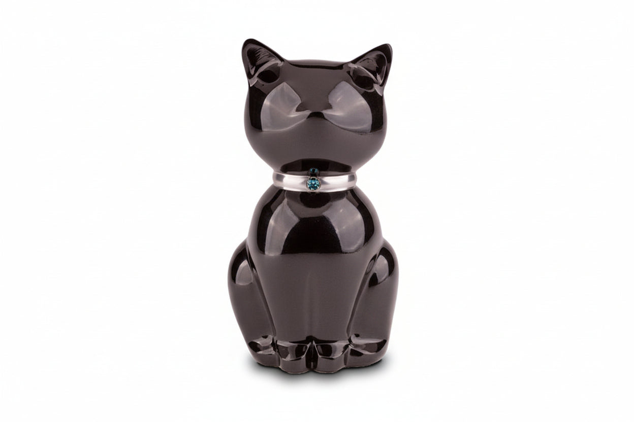 Metaal dierenurn Nuna zwart glans design