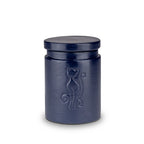 Kleine biologische urn saffierblauw mat handgemaakt natuur