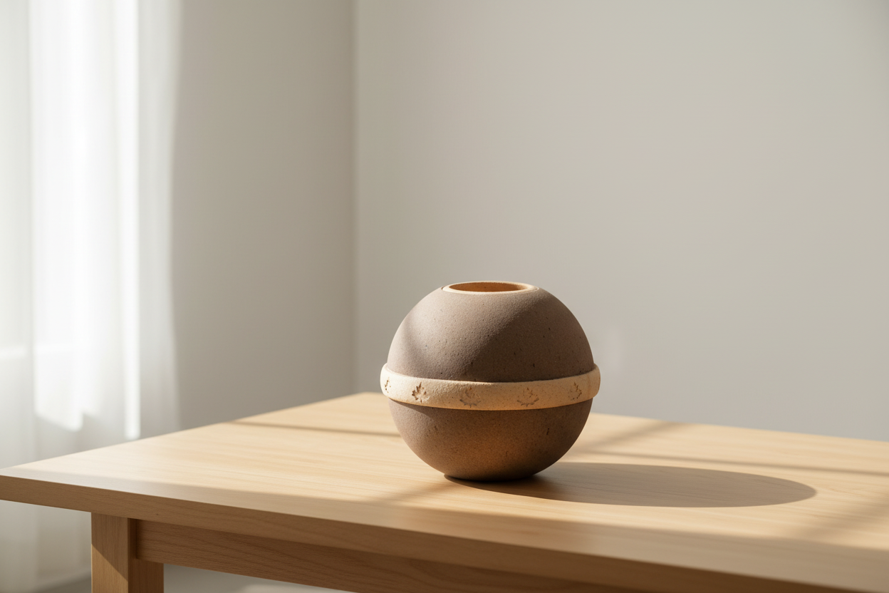 Biologisch abbaubare Urne naturfarben Geos