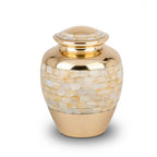 Metalen urn messing met verfijnde details