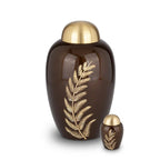 Metalen keepsake urn messing met verfijnde details