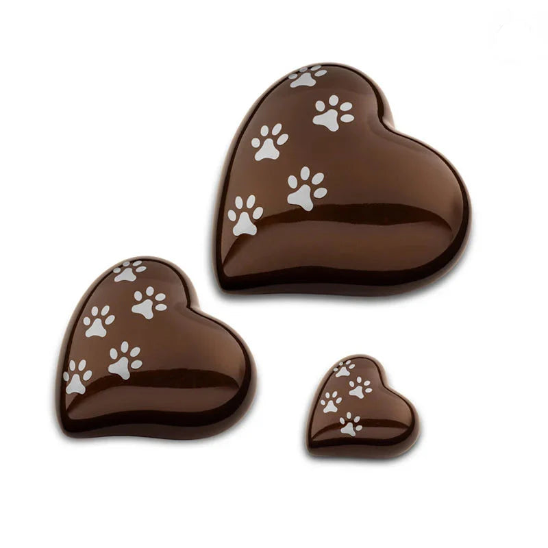 Metaal dieren keepsake hart brons en zilverkleur glanzend personaliseerbaar