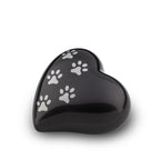 Metaal dieren keepsake hart antracietgrijs en zilverkleur glans klein en persoonlijk