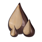 Metalen keepsake urn zilver met traanvorm