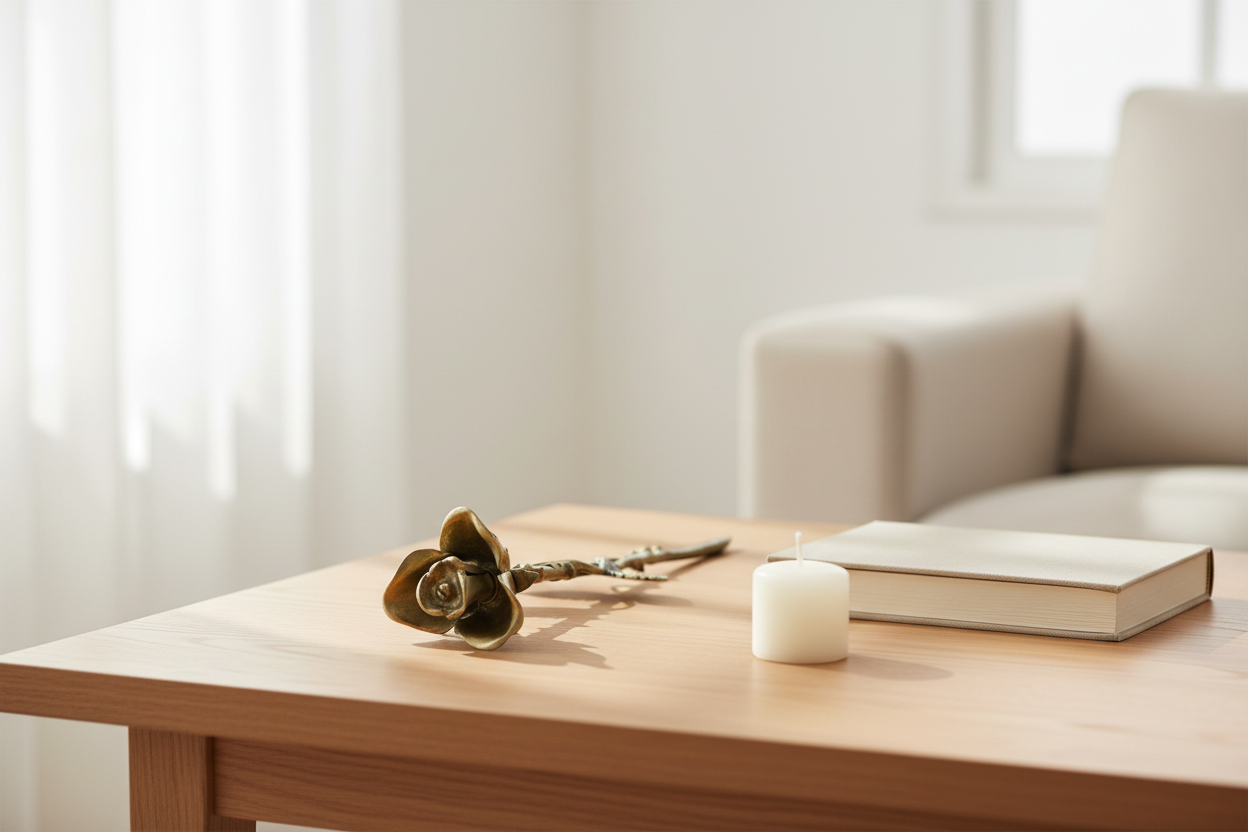 Metall Miniurne rosa Rose