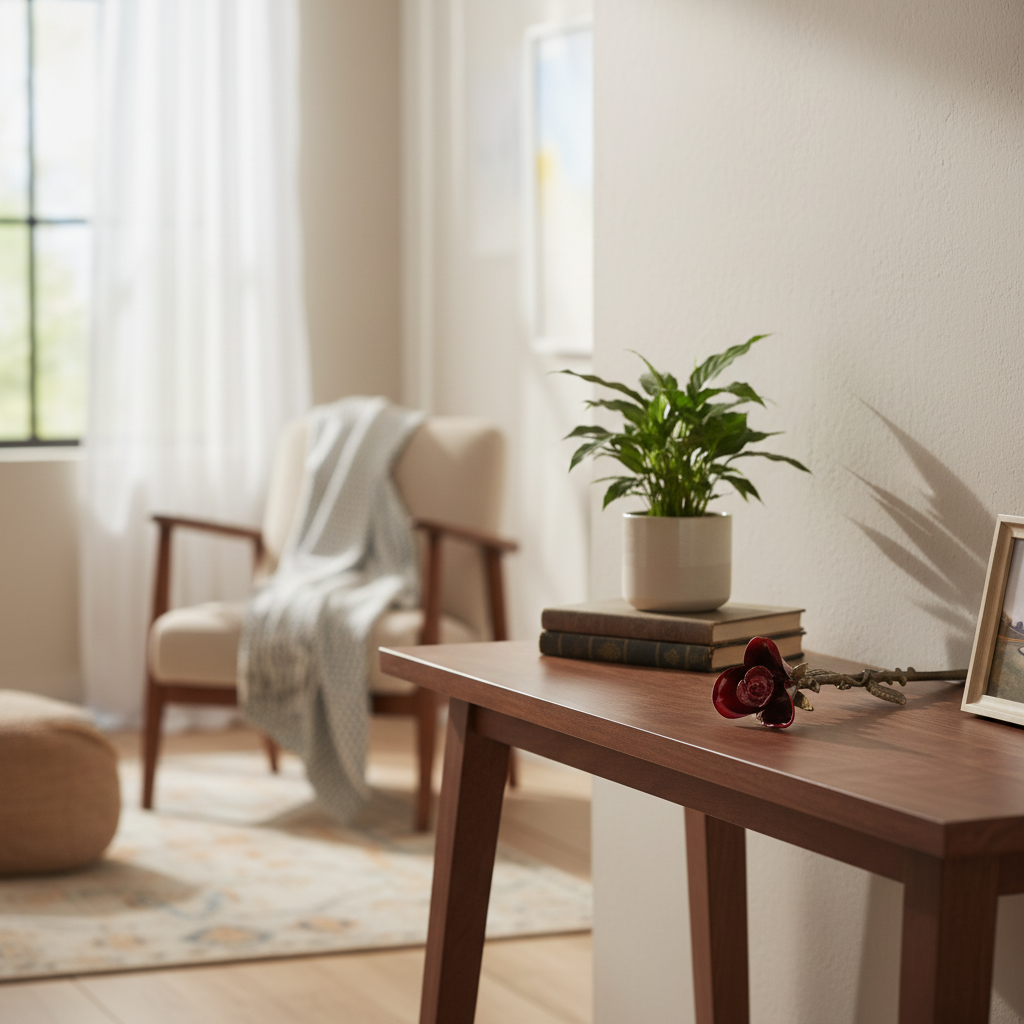 Metall Miniurne rot Rose schlicht