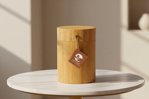 Bambus Urne naturfarben biologisch abbaubar